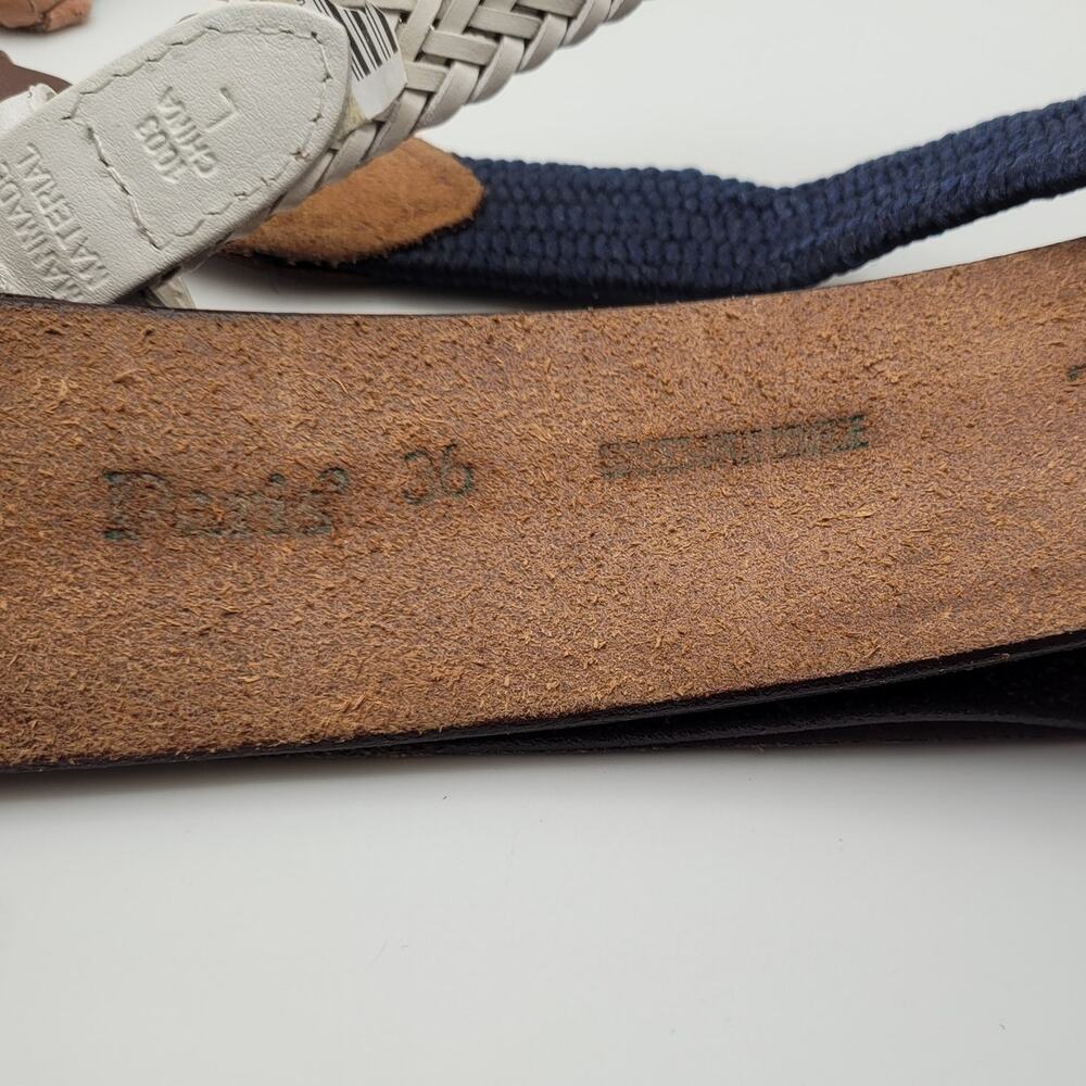 Mixed Belt Lot Braided Leather Canvas Western Boho Vintage Distressed Accessorie - Picture 11 of 13